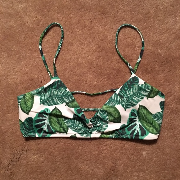 palm leaf bikini top